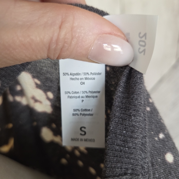 Tultex Gray and Cream Splatter T-Shirt - Picture 4 of 4